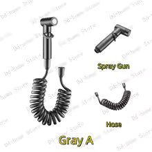 Handheld Bidet Spray Gun Portable High Pressure Bidet Spray Gun Set Bathroom Cleaning Women's Washing Toilet Accessories