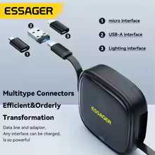 Essager USB C To Tpye C Cable PD 60W for Xiaomi Poco Fast Charging Data Travel Multi Functional Cord With Holder Storage Box