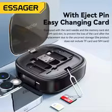 Essager USB C To Tpye C Cable PD 60W for Xiaomi Poco Fast Charging Data Travel Multi Functional Cord With Holder Storage Box
